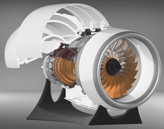 SKYMECH NTR-900 1/30 Scale Turbofan Engine Model Kit - DIY Working Jet Engine Assembly with 150 Pieces DIY Engine Diyengmod