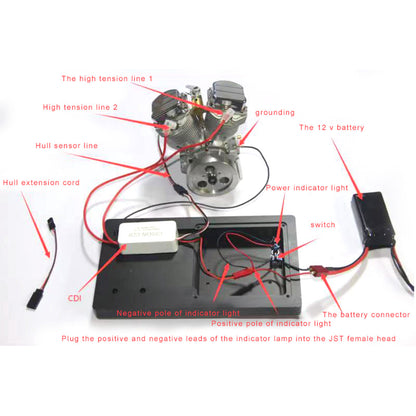 CISON FG-VT9 9cc V-Twin Dual Cylinder 4-Stroke Gasoline Engine for Motorcycle RC Models RC Engine Diyengmod